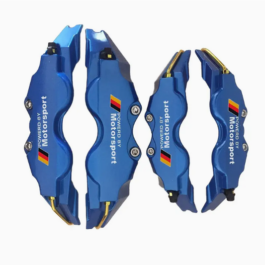 M power 4 pcs  Plastic Disc Brake Caliper Cover with Motor Sport Sticker for Front And Rear,